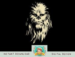 star wars chewbacca face shadow graphic png