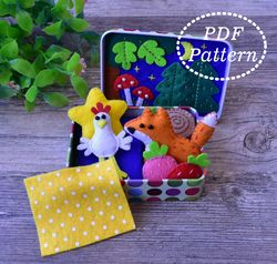 miniature fox play set felt pdf pattern