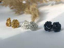 small seed bead earrings minimalistic elegant stud earrings dungle drop earrings crystal earrings studs handmade gift