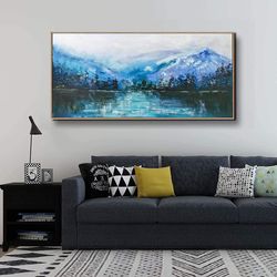 mountainside - large wall landscape abstract art