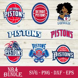 detroit pistons logo svg - pistons svg cut files - pistons png logo - nba logo -clipart & cricut files, digital download