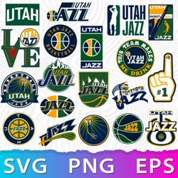 utah jazz basketball logo svg, utah jazz logo png, utah jazz clipart, for circut, digital & instant download...