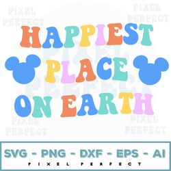 Happiest Place on Earth Mouse Instant Download Cut File for Cricut and Silhouette SVG, PNG, PDF, jpeg