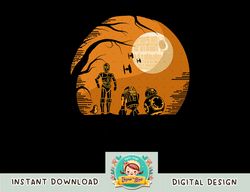 Star Wars Droids Halloween Orange Hue Death Star Portrait png