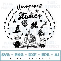 Universal Studios Family Svg Png, Family Vacation Png Universal Decal Png, Universal Jurassic Park, Minions, Et