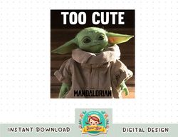 star wars the mandalorian the child too cute portrait png