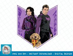 marvel hawkeye clint barton kate bishop & lucky t-shirt copy png sublimate