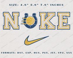 nike nba indiana pacers embroidery design, basketball team embroidery machine design, basketball team embroidery file