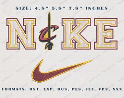 nike nba cleveland cavaliers embroidery design, basketball team embroidery machine design, basketball team embroidey