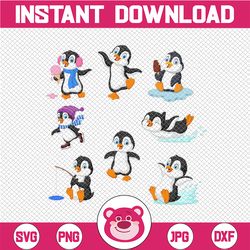 penguins svg/eps/dxf/png, penguin clipart, penguin illustrator, penguin clip, penguin cartoon, penguin vector, penguin s