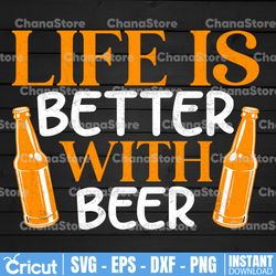 life is better with beer png| life is better png| better with beer png| beer sublimation | beer quote png| beer saying