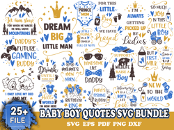 25 baby boy quotes svg bundle, baby boy svg bundle, baby svg