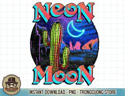 neon moon retro western t-shirt copy png sublimation