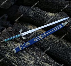 custom hand forged stainless steel the legend of zelda full tang skyward link's master sword with scabbard-costume armor