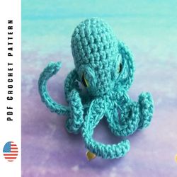 crochet tiny octopus pattern, amigurumi sea animal, toys crochet patterns