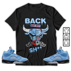 back bull unisex sneaker shirt, retro university blue 5s tee, jordan 5 university blue t-shirt, hoodie, tanktop, sweater