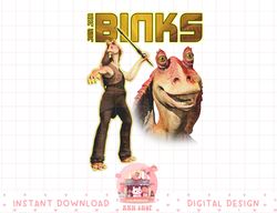 star wars jar jar binks combat pose & big head background png