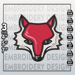 marist red foxes embroidery designs, ncaa logo embroidery files, ncaa marist red, machine embroidery pattern