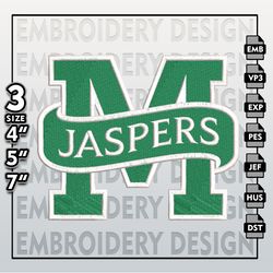 manhattan jaspers embroidery designs, ncaa logo embroidery files, ncaa manhattan, machine embroidery pattern