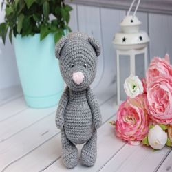 bear crochet pattern. pdf toy crochet pattern. amigurumi bear. teddy crochet pattern. animal crochet pattern