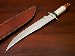 handmade damascus bowie knife