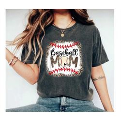 mom of both - baseball mom - softball mom - half softball half baseball heart t-shirt for moms