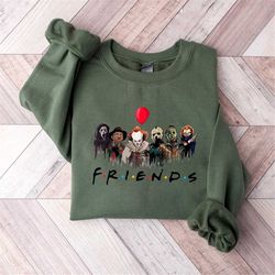 friends horror movie sweatshirt - scary movie shirt sweater - horror characters shirt - film lover gift