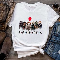 friends horror movie shirt - scary movie shirt - horror characters shirt - film lover gift