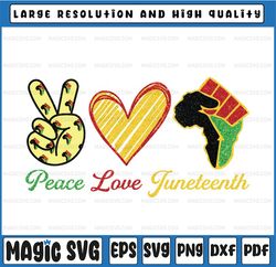 Peace Love Juneteenth Png, Black Pride Freedom Png, Black History Day Png, Black Lives Matter Png, Juneteenth Png