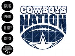 cowboys nation-layered digital downloads for cricut, silhouette etc.. svg| eps| dxf| png| files