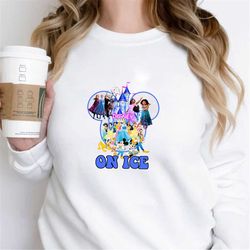 encanto and frozen on ice sweatshirts - madrical family and elsa shirts - princess shirts - encanto and frozen shirts -