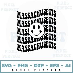 Massachusetts Smiley svg, Smiley svg, Smiley Face png, Retro Smiley svg, Have a Good Day Smiley, Cricut Cut File, Sublim
