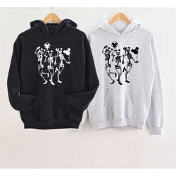 disney spooky dancing skeletons mickey ears balloons sweatshirts,funny disney spooky skeleton,mickey ears balloon hallow