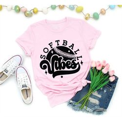 softball vibes shirt,cute sports shirt,softball season,softball team matching shirt,gift for coach,softball fan,game day