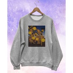 lantern bearers vintage art sweatshirt unisex