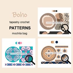 wayuu mochila bag patterns / set boho