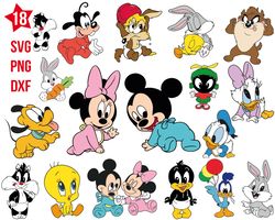 disney babies svg, looney tunes babies svg, mickey baby svg png