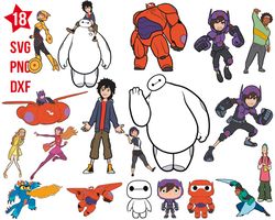 disney big hero 6 svg, baymax svg, hiro hamada svg png