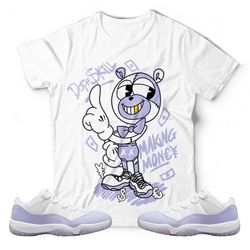 m.m bear unisex sneaker shirt, retro low pure violet 11s tee, jordan 11 low pure violet t-shirt, hoodie, tanktop