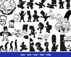 the simpsons bundle svg,1000 files the simpsons svg eps png, for cricut, silhouette