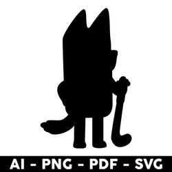 chilli svg, chilli silhouette svg, chilli bluey friends svg, bluey svg, bluey dog svg, cartoon svg - digital file