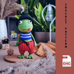 crochet frog pdf pattern. new best amigurumi toy.