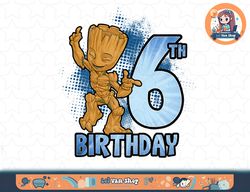 marvel guardians of the galaxy baby groot 6th birthday t-shirt copy png