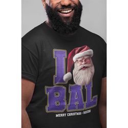 Baltimore Football Merry Christmas (I heart tee) Ravens shirt with a twist. Two styles to choose new tee look or worn do