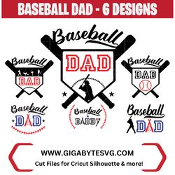 baseball dad - american sport svg, png, dxf, eps files