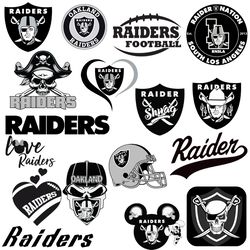oakland raiders bundle svg, sport svg, nfl svg, american football svg, nfl bundle svg file cut digital download