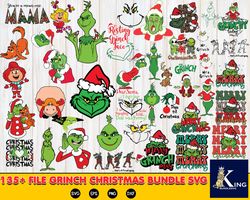 135file grinch christmas bundle svg