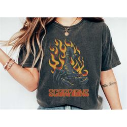 comfort colors scorpions t-shirt, oversized shirt, classic rock, vintage, vintage t shirt, retro vintage shirt, trendy g