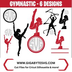 gymnastic svg bundle - american sport svg, png, dxf, eps files