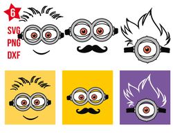 minion face svg, despicable me svg, gru svg, minion party svg, minion happy birthday svg png